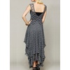 image:imageRVivimos Womens Sleeveless Backless Asymmetrical Layered Lace Long Dress with Slip Two PiecesGrey
