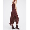 image:imageRVivimos Womens Sleeveless Backless Asymmetrical Layered Lace Long Dress with Slip Two PiecesMaroon