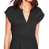 image:imageRVivimos Womens Summer 2026 Cotton Cap Sleeve V Neck Empire Waist Casual Midi Dress with PocketsBlack