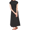 image:imageRVivimos Womens Summer 2026 Cotton Cap Sleeve V Neck Empire Waist Casual Midi Dress with PocketsBlack
