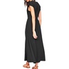 image:imageRVivimos Womens Summer 2026 Cotton Cap Sleeve V Neck Empire Waist Casual Midi Dress with PocketsBlack