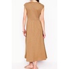 image:imageRVivimos Womens Summer 2026 Cotton Cap Sleeve V Neck Empire Waist Casual Midi Dress with PocketsKhaki