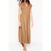 image:imageRVivimos Womens Summer 2026 Cotton Cap Sleeve V Neck Empire Waist Casual Midi Dress with PocketsKhaki