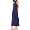 image:imageRVivimos Womens Summer 2026 Cotton Cap Sleeve V Neck Empire Waist Casual Midi Dress with PocketsNavy Blue