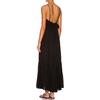 image:imageRVivimos Womens Summer Adjustable Spaghetti Strap Flowy Maxi Dress Boho Bow Tie Back Sexy Backless Ruffle Tiered Long DressBlack