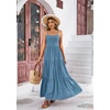 image:imageRVivimos Womens Summer Adjustable Spaghetti Strap Flowy Maxi Dress Boho Bow Tie Back Sexy Backless Ruffle Tiered Long DressBlue