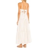image:imageRVivimos Womens Summer Adjustable Spaghetti Strap Flowy Maxi Dress Boho Bow Tie Back Sexy Backless Ruffle Tiered Long DressWhite