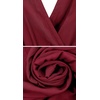 image:imageRVivimos Womens Summer Casual Short Sleeves V Neck Belted Flowy Midi DressBurgundyshortsleeve