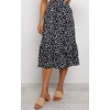 image:imageRVivimos Womens Summer Cotton Boho Irregular Polka Dot Print Ruffled ALine Flowy Midi SkirtsBlack