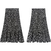 image:imageRVivimos Womens Summer Cotton Boho Irregular Polka Dot Print Ruffled ALine Flowy Midi SkirtsBlack