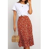 image:imageRVivimos Womens Summer Cotton Boho Irregular Polka Dot Print Ruffled ALine Flowy Midi SkirtsOrange