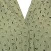 image:imageRVivimos Womens Summer Cotton Eyelet Dress 2026 Short Sleeve V Neck Elastic Waist Embroidered Hollow Out ALine Mini DressArmy Green