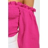 image:imageRVivimos Womens Summer Cotton Short Sleeves Off The Shoulder Crop Tops Ruffle Slim BlousesHotpink