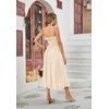 image:imageRVivimos Womens Summer Cotton Spaghetti Straps VNeck Ruffle Casual Boho Midi Flowy DressBeige
