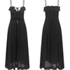 image:imageRVivimos Womens Summer Cotton Spaghetti Straps VNeck Ruffle Casual Boho Midi Flowy DressBlack