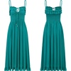 image:imageRVivimos Womens Summer Cotton Spaghetti Straps VNeck Ruffle Casual Boho Midi Flowy DressDarkgreen