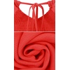 image:imageRVivimos Womens Summer Cotton Spaghetti Straps VNeck Ruffle Casual Boho Midi Flowy DressRed
