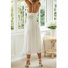 image:imageRVivimos Womens Summer Cotton Spaghetti Straps VNeck Ruffle Casual Boho Midi Flowy DressWhite