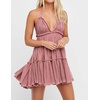image:imageRVivimos Womens Summer Halter Deep V Neck Sexy Patchwork Mini Short DressesAltrosa