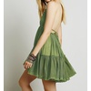 image:imageRVivimos Womens Summer Halter Deep V Neck Sexy Patchwork Mini Short DressesGreen