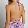 image:imageRVivimos Womens Summer Halter Deep V Neck Sexy Patchwork Mini Short DressesLight Purple