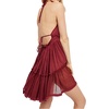 image:imageRVivimos Womens Summer Halter Deep V Neck Sexy Patchwork Mini Short DressesWine Red
