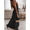 image:imageRVivimos Womens Summer Lace Sundress Adjustable Spaghetti Strap Boho Tassel Asymmetrical Hem Sexy Beach Floral Midi DressBlack
