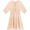 image:imageRVivimos Womens Summer Linen Puff Sleeves Casual Button Up ALine Casual Skater Mini DressesBeige