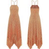 image:imageRVivimos Womens Summer Maxi Dress Spaghetti Strap Boho Floral Print Smocked Backless Casual Ruffle Flowy Long DressesOrange