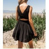 image:imageRVivimos Womens Summer Sleeveless Back Cross Wrap Lace Up Slim Fit Backless ALine Mini Skater Dress with PocketsBlack