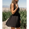 image:imageRVivimos Womens Summer Sleeveless Back Cross Wrap Lace Up Slim Fit Backless ALine Mini Skater Dress with PocketsBlack