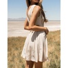 image:imageRVivimos Womens Summer Sleeveless Back Cross Wrap Lace Up Slim Fit Backless ALine Mini Skater Dress with PocketsWhite