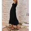 image:imageRVivimos Womens Summer Sleeveless Tank Dress Boho Casual Smocked Backless Tiered Ruffle Flowy Midi DressBlack