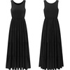 image:imageRVivimos Womens Summer Sleeveless Tank Dress Boho Casual Smocked Backless Tiered Ruffle Flowy Midi DressBlack