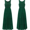image:imageRVivimos Womens Summer Sleeveless Tank Dress Boho Casual Smocked Backless Tiered Ruffle Flowy Midi DressGreen