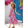 image:imageRVivimos Womens Summer Sleeveless Tank Dress Boho Casual Smocked Backless Tiered Ruffle Flowy Midi DressMultipink