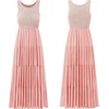 image:imageRVivimos Womens Summer Sleeveless Tank Dress Boho Casual Smocked Backless Tiered Ruffle Flowy Midi DressPink