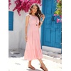 image:imageRVivimos Womens Summer Sleeveless Tank Dress Boho Casual Smocked Backless Tiered Ruffle Flowy Midi DressPink
