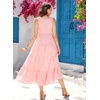 image:imageRVivimos Womens Summer Sleeveless Tank Dress Boho Casual Smocked Backless Tiered Ruffle Flowy Midi DressPink