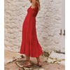 image:imageRVivimos Womens Summer Sleeveless Tank Dress Boho Casual Smocked Backless Tiered Ruffle Flowy Midi DressRed
