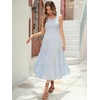image:imageRVivimos Womens Summer Sleeveless Tank Dress Boho Casual Smocked Backless Tiered Ruffle Flowy Midi DressSkyblue