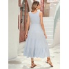 image:imageRVivimos Womens Summer Sleeveless Tank Dress Boho Casual Smocked Backless Tiered Ruffle Flowy Midi DressSkyblue