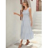image:imageRVivimos Womens Summer Sleeveless Tank Dress Boho Casual Smocked Backless Tiered Ruffle Flowy Midi DressSkyblue