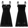 image:imageRVivimos Womens Summer Spaghetti Straps Tie V Neck Sexy Backless Smocked Layered Ruffle Swing Mini DressBlack1