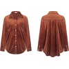 image:imageRVivimos Womens Winter Velvet Long Sleeve Button Down Casual Tops ShirtsBrown2