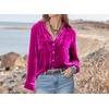 image:imageRVivimos Womens Winter Velvet Long Sleeve Button Down Casual Tops ShirtsHotpink2