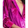 image:imageRVivimos Womens Winter Velvet Long Sleeve Button Down Casual Tops ShirtsHotpink2