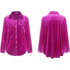 image:imageRVivimos Womens Winter Velvet Long Sleeve Button Down Casual Tops ShirtsHotpink2