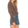 image:imageRVivimos Womens Winter Velvet Long Sleeve Button Down Casual Tops ShirtsLight Brown