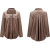 image:imageRVivimos Womens Winter Velvet Long Sleeve Button Down Casual Tops ShirtsLight Brown